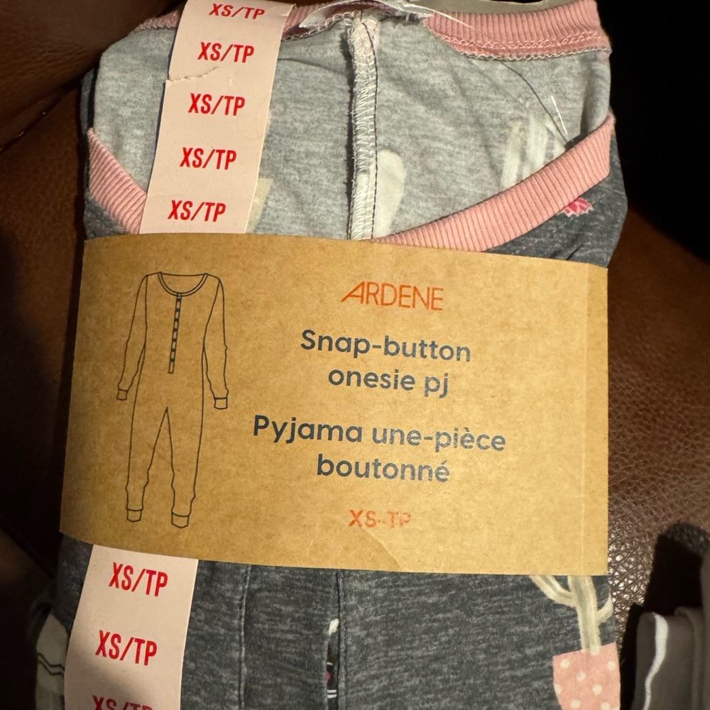 Pick 2 for $15- Ardene Gray and Pink Cozy Onesie